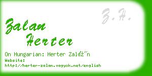 zalan herter business card